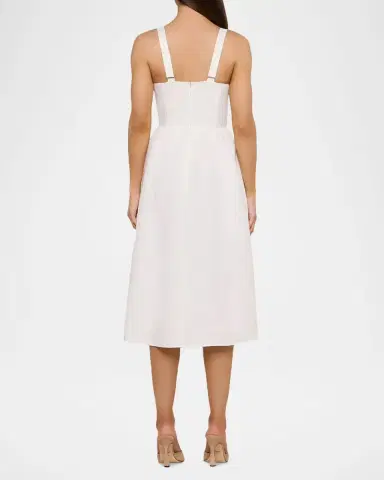 L'Agence Tiani Bustier Linen-Blend Dress | Thumbnail 2