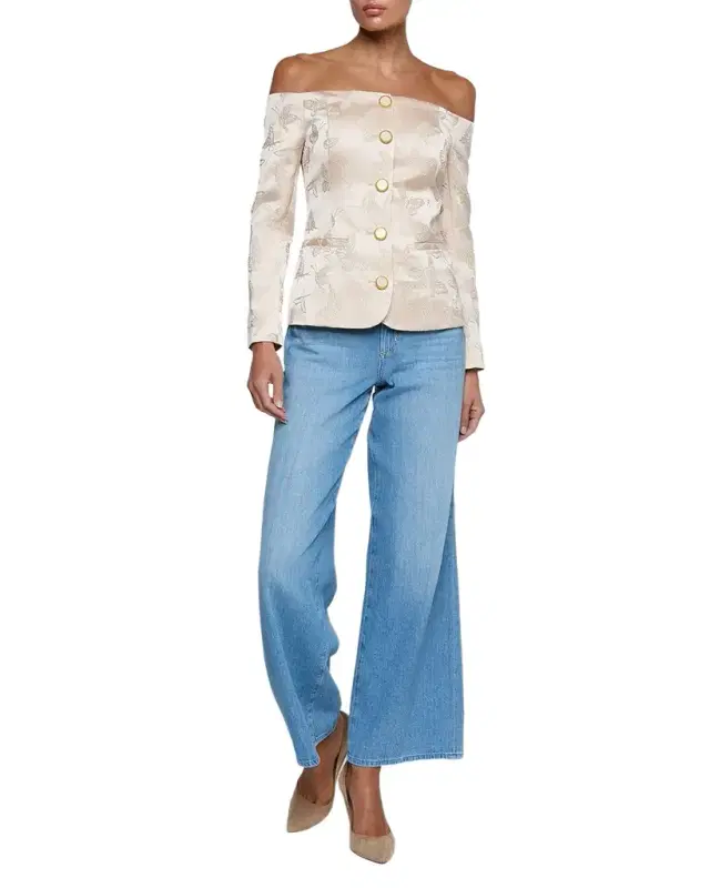 L 'Agence Alice Off-Shoulder Blazer Top