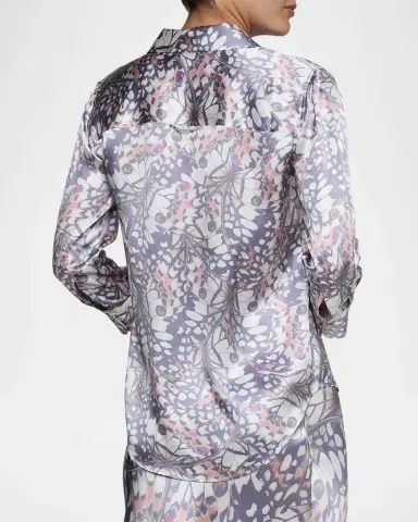 L'Agence Dani Butterfly-Print Silk Blouse | Thumbnail 2 L'Agence Dani Butterfly-Print Silk Blouse | Thumbnail 2