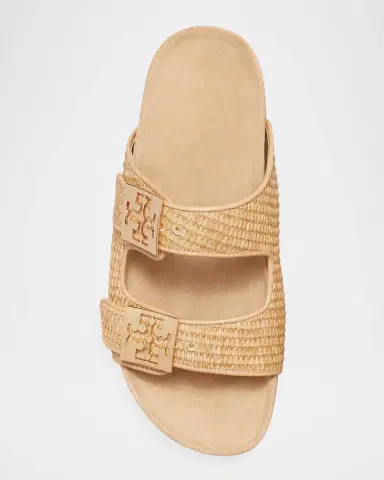 Tory Burch Mellow Raffia Dual-Buckle Slide Sandals | Thumbnail 3 Tory Burch Mellow Raffia Dual-Buckle Slide Sandals | Thumbnail 3