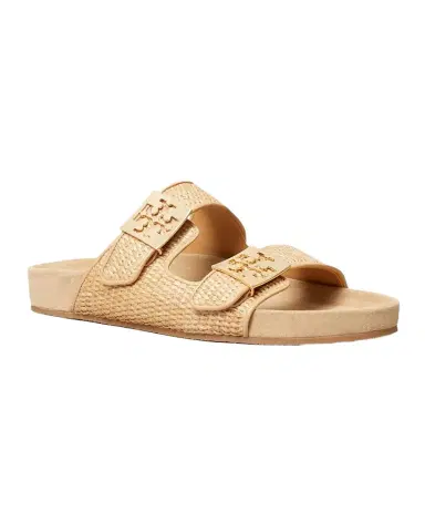 Tory Burch Mellow Raffia Dual-Buckle Slide Sandals | Thumbnail 1 Tory Burch Mellow Raffia Dual-Buckle Slide Sandals | Thumbnail 1