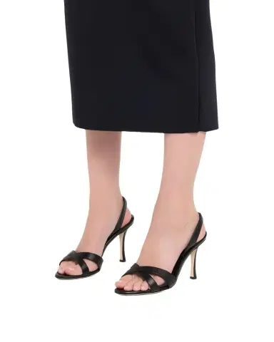 Manolo Blahnik 90mm Callasi Leather Slingback Sandals | Thumbnail 1 Manolo Blahnik 90mm Callasi Leather Slingback Sandals | Thumbnail 1