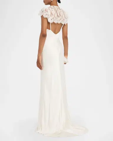 TWP Lace-Trimmed Silk Gown | Thumbnail 2 TWP Lace-Trimmed Silk Gown | Thumbnail 2