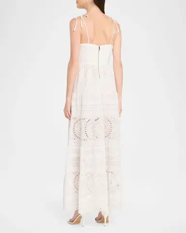 ALICE + OLIVIA Shanti Embroidered Cotton Maxi Dress | Thumbnail 2