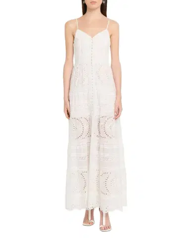 ALICE + OLIVIA Shanti Embroidered Cotton Maxi Dress | Thumbnail 1