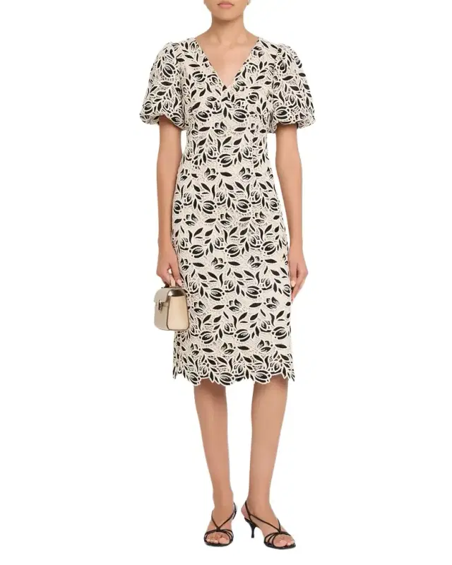 The Presley Floral Lace Midi Dress