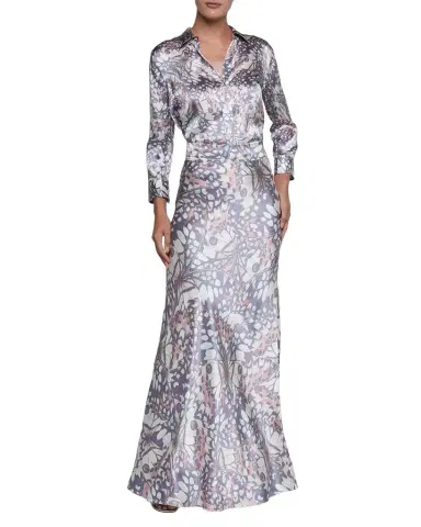 L'Agence Ryker Silk Bias-Cut Skirt | Thumbnail 1 L'Agence Ryker Silk Bias-Cut Skirt | Thumbnail 1