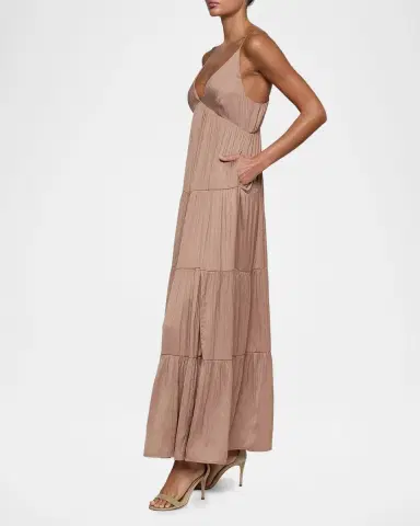 L'Agence Lua Tiered Maxi Dress | Thumbnail 3 L'Agence Lua Tiered Maxi Dress | Thumbnail 3