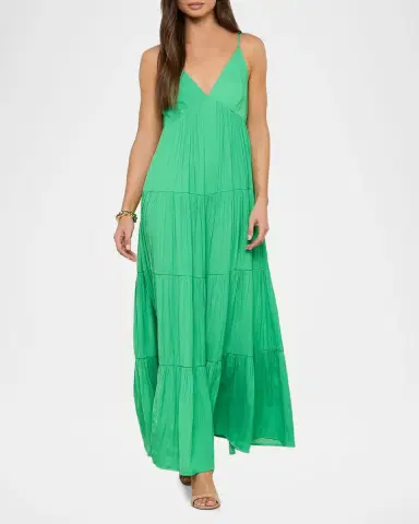 L'AGENCE Lua Tiered Maxi Dress | Thumbnail 3 L'AGENCE Lua Tiered Maxi Dress | Thumbnail 3