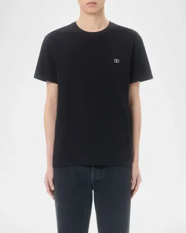 Valentino Garavani Men's VLogo Signature Cotton Short-Sleeve T-Shirt | Thumbnail 3 Valentino Garavani Men's VLogo Signature Cotton Short-Sleeve T-Shirt | Thumbnail 3