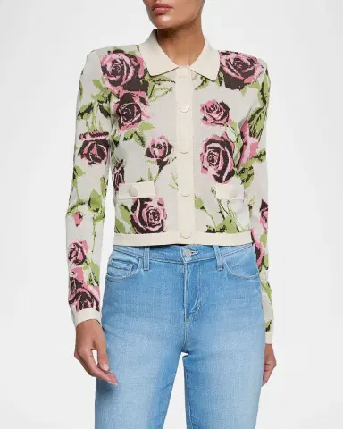 L'Agence Western Toile Osiris Jacquard Cardigan | Thumbnail 3 L'Agence Western Toile Osiris Jacquard Cardigan | Thumbnail 3