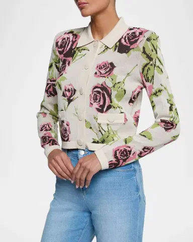 L'Agence Western Toile Osiris Jacquard Cardigan | Thumbnail 4 L'Agence Western Toile Osiris Jacquard Cardigan | Thumbnail 4
