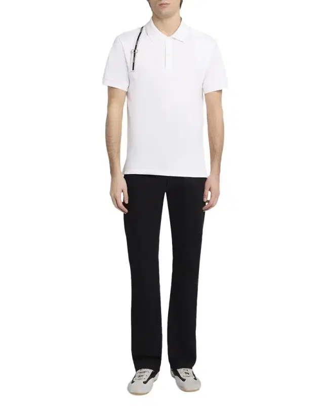 McQueen Men 's Harness Cotton Pique Polo Shirt