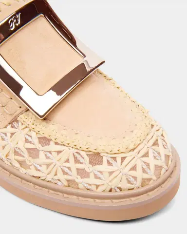 Roger Vivier Viv Rangers Braided Raffia Loafers | Thumbnail 2 Roger Vivier Viv Rangers Braided Raffia Loafers | Thumbnail 2
