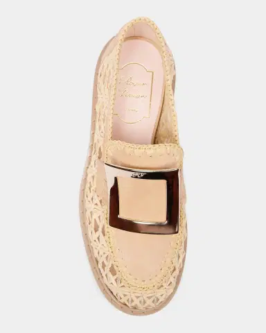 Roger Vivier Viv Rangers Braided Raffia Loafers | Thumbnail 3 Roger Vivier Viv Rangers Braided Raffia Loafers | Thumbnail 3