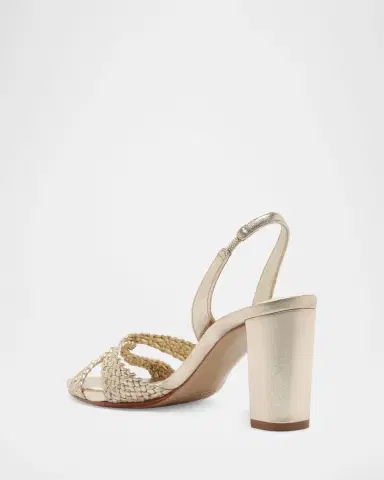 Alexandre Birman 75mm Sabrina Metallic Block Heel Sandals | Thumbnail 2 Alexandre Birman 75mm Sabrina Metallic Block Heel Sandals | Thumbnail 2