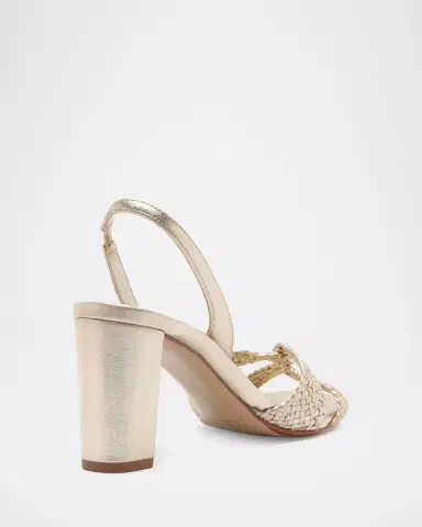 Alexandre Birman 75mm Sabrina Metallic Block Heel Sandals | Thumbnail 3 Alexandre Birman 75mm Sabrina Metallic Block Heel Sandals | Thumbnail 3