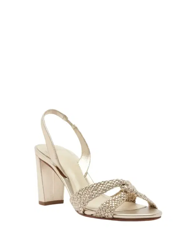 75mm Sabrina Metallic Block Heel Sandals 75mm Sabrina Metallic Block Heel Sandals