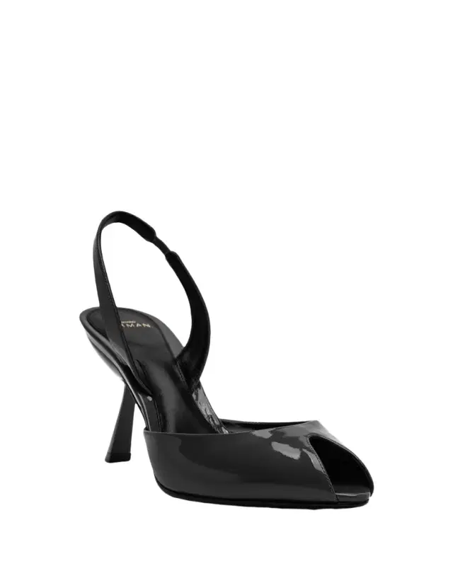 Alexandre Birman 8mm Miranda Patent Leather Peep-Toe Pumps