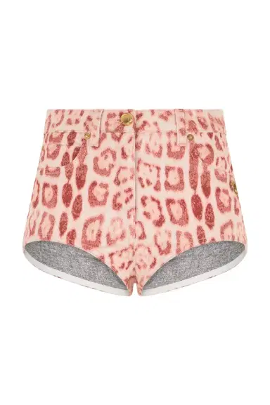 Roberto Cavalli Jaguar Pink Print Shorts | Thumbnail 1 Roberto Cavalli Jaguar Pink Print Shorts | Thumbnail 1