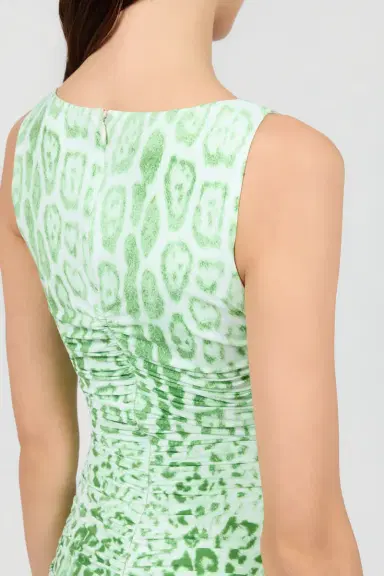 Roberto Cavalli Jaguar Mint Print Dress Mini | Thumbnail 5 Roberto Cavalli Jaguar Mint Print Dress Mini | Thumbnail 5