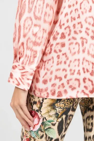 Roberto Cavalli Jaguar Pink Print Silk Shirt | Thumbnail 5 Roberto Cavalli Jaguar Pink Print Silk Shirt | Thumbnail 5