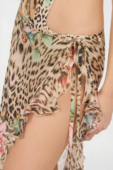 Roberto Cavalli Jaguar Roses Print Sarong | Thumbnail 4