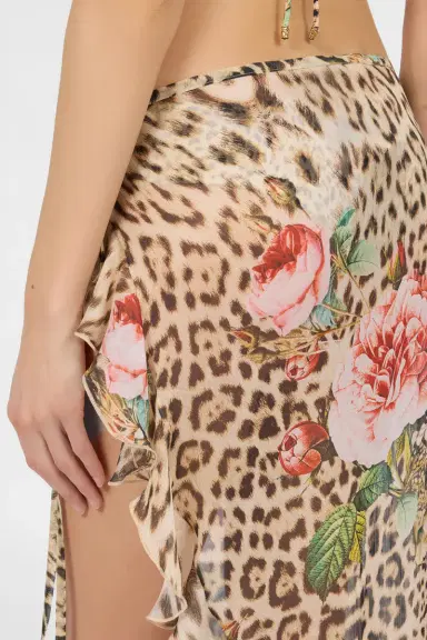 Roberto Cavalli Jaguar Roses Print Sarong | Thumbnail 5