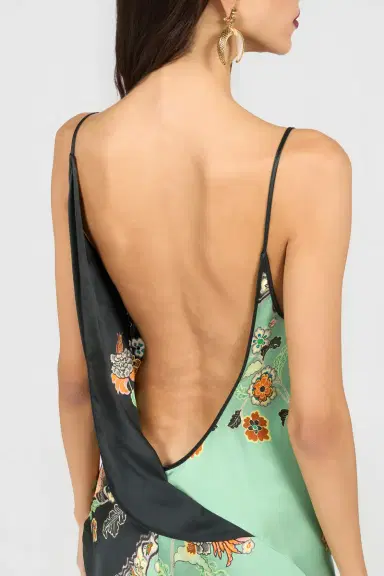 Roberto Cavalli Kimono Print Silk Dress | Thumbnail 5 Roberto Cavalli Kimono Print Silk Dress | Thumbnail 5