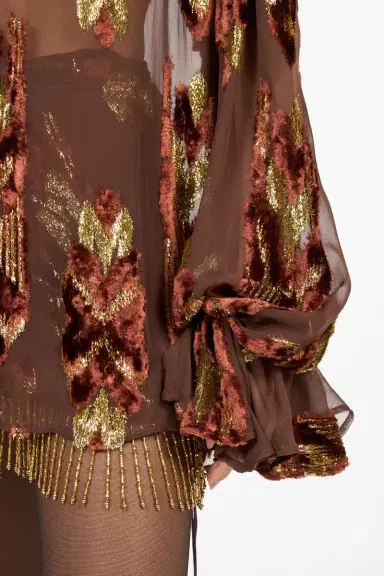 Roberto Cavalli Brown Fil Coupé Shirt | Thumbnail 5 Roberto Cavalli Brown Fil Coupé Shirt | Thumbnail 5