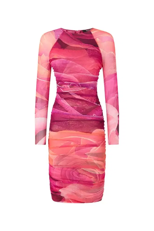 Roberto Cavalli Sheath Dress With Rose Print