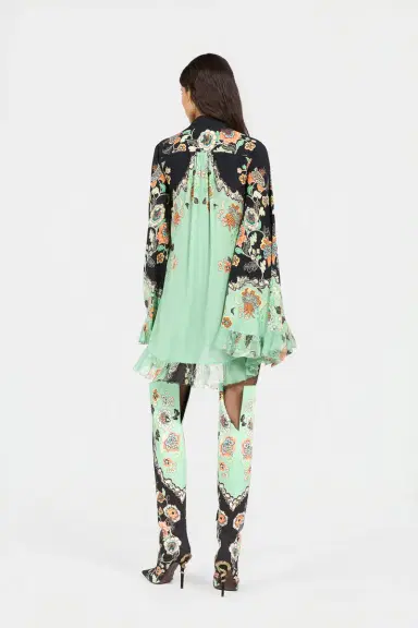 Roberto Cavalli Kimono Print Mini Dress | Thumbnail 3 Roberto Cavalli Kimono Print Mini Dress | Thumbnail 3