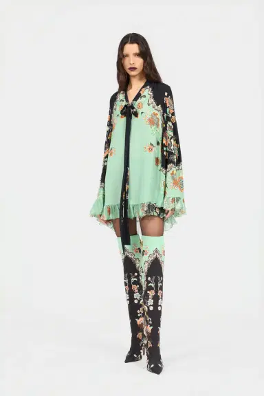 Roberto Cavalli Kimono Print Mini Dress | Thumbnail 6 Roberto Cavalli Kimono Print Mini Dress | Thumbnail 6