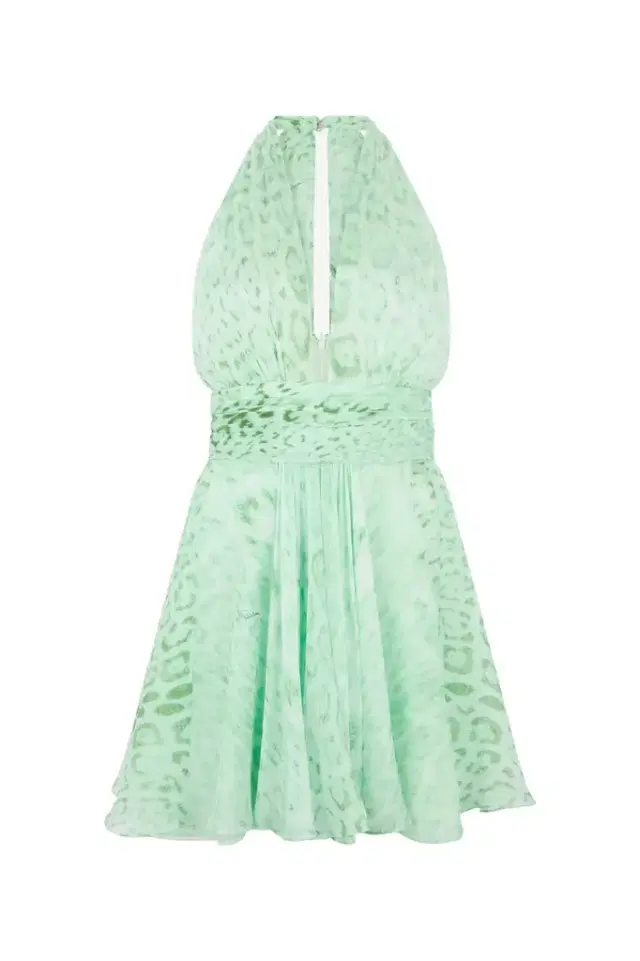 Jaguar Mint Print Silk Mini Dress