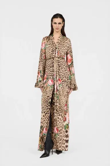 Roberto Cavalli Jaguar Roses Print Dress | Thumbnail 2 Roberto Cavalli Jaguar Roses Print Dress | Thumbnail 2