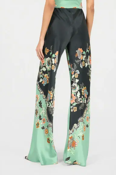 Roberto Cavalli Silk Pants With Kimono Print | Thumbnail 3 Roberto Cavalli Silk Pants With Kimono Print | Thumbnail 3