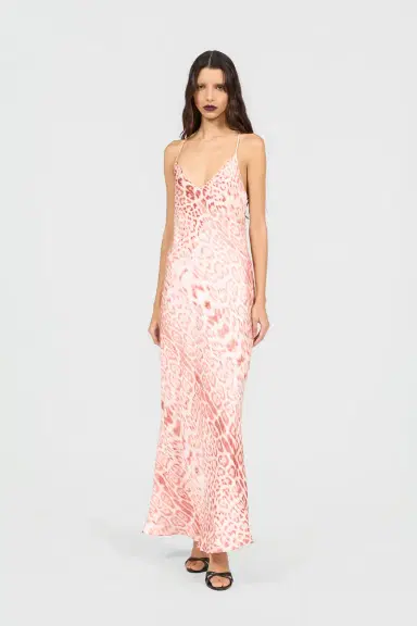 Roberto Cavalli Jaguar Pink Print Slip Dress | Thumbnail 2 Roberto Cavalli Jaguar Pink Print Slip Dress | Thumbnail 2