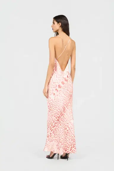 Roberto Cavalli Jaguar Pink Print Slip Dress | Thumbnail 3 Roberto Cavalli Jaguar Pink Print Slip Dress | Thumbnail 3