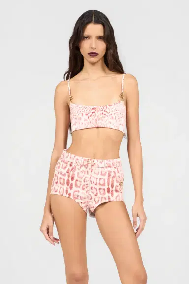 Roberto Cavalli Jaguar Pink Print Top | Thumbnail 2 Roberto Cavalli Jaguar Pink Print Top | Thumbnail 2