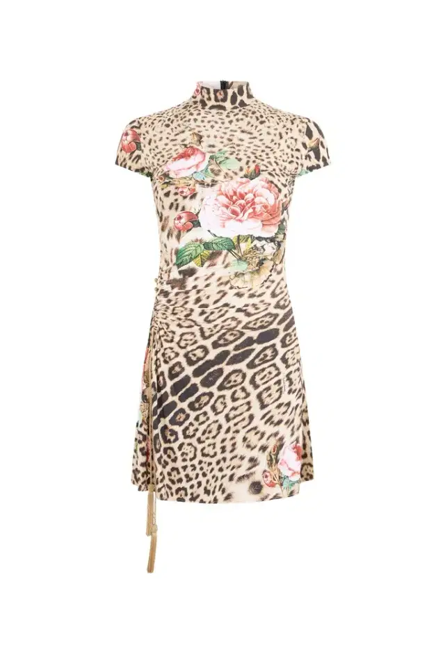 Jaguar Roses Print Mini Dress
