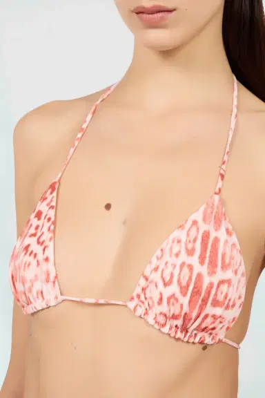 Roberto Cavalli Jaguar Pink Print Bikini Top | Thumbnail 4 Roberto Cavalli Jaguar Pink Print Bikini Top | Thumbnail 4