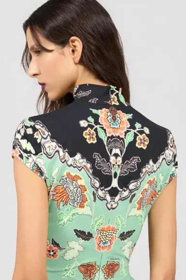 Roberto Cavalli Kimono Print Mini Dress | Thumbnail 5 Roberto Cavalli Kimono Print Mini Dress | Thumbnail 5