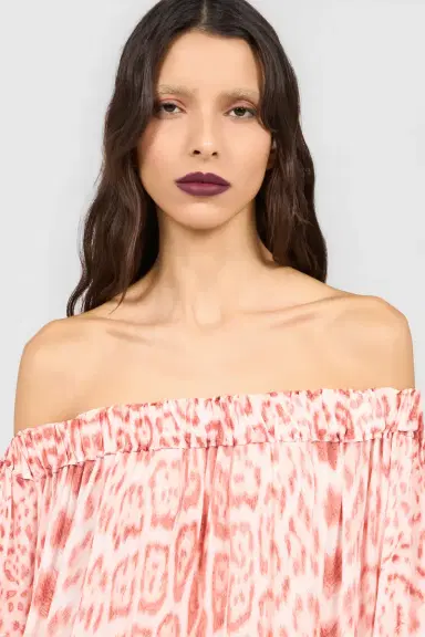 Roberto Cavalli Jaguar Pink Print Mini Dress | Thumbnail 4 Roberto Cavalli Jaguar Pink Print Mini Dress | Thumbnail 4