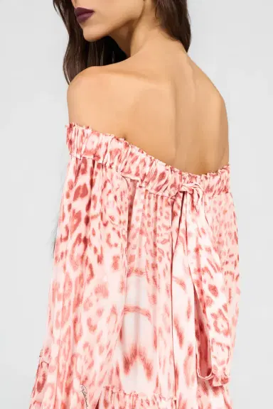 Roberto Cavalli Jaguar Pink Print Mini Dress | Thumbnail 5 Roberto Cavalli Jaguar Pink Print Mini Dress | Thumbnail 5