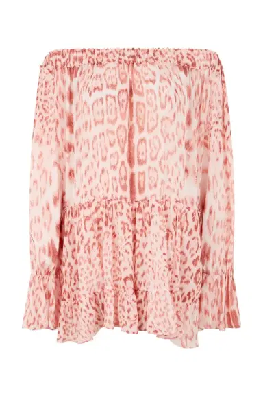 Roberto Cavalli Jaguar Pink Print Mini Dress | Thumbnail 1 Roberto Cavalli Jaguar Pink Print Mini Dress | Thumbnail 1