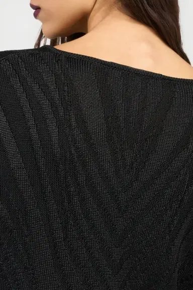 Roberto Cavalli Black Cropped Tie Front Cardigan | Thumbnail 5 Roberto Cavalli Black Cropped Tie Front Cardigan | Thumbnail 5