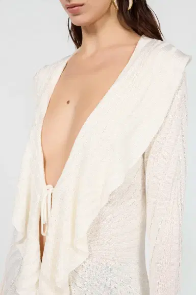 Roberto Cavalli Off-White Cardigan | Thumbnail 4 Roberto Cavalli Off-White Cardigan | Thumbnail 4
