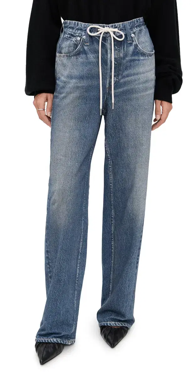 rag & bone iramar Terry Draw Cord Wide Pants Lakewood