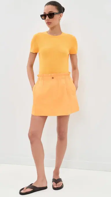 Vince Mid Rise Cotton Pull On Skort | Thumbnail 5 Vince Mid Rise Cotton Pull On Skort | Thumbnail 5