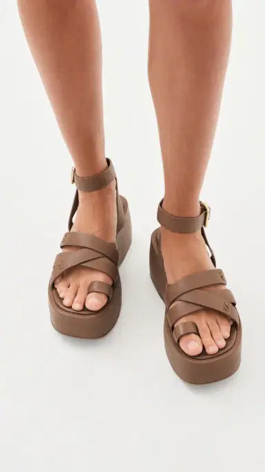 Free People Hazel Flatform Sandals Latte Leather | Thumbnail 3
